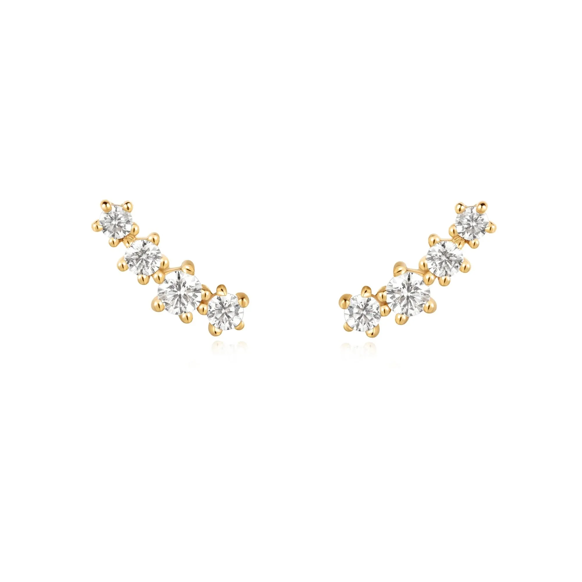 Boucles d'oreilles montantes étincelantes dorées Ania Haie E056-02G Bijoux Ania Haie