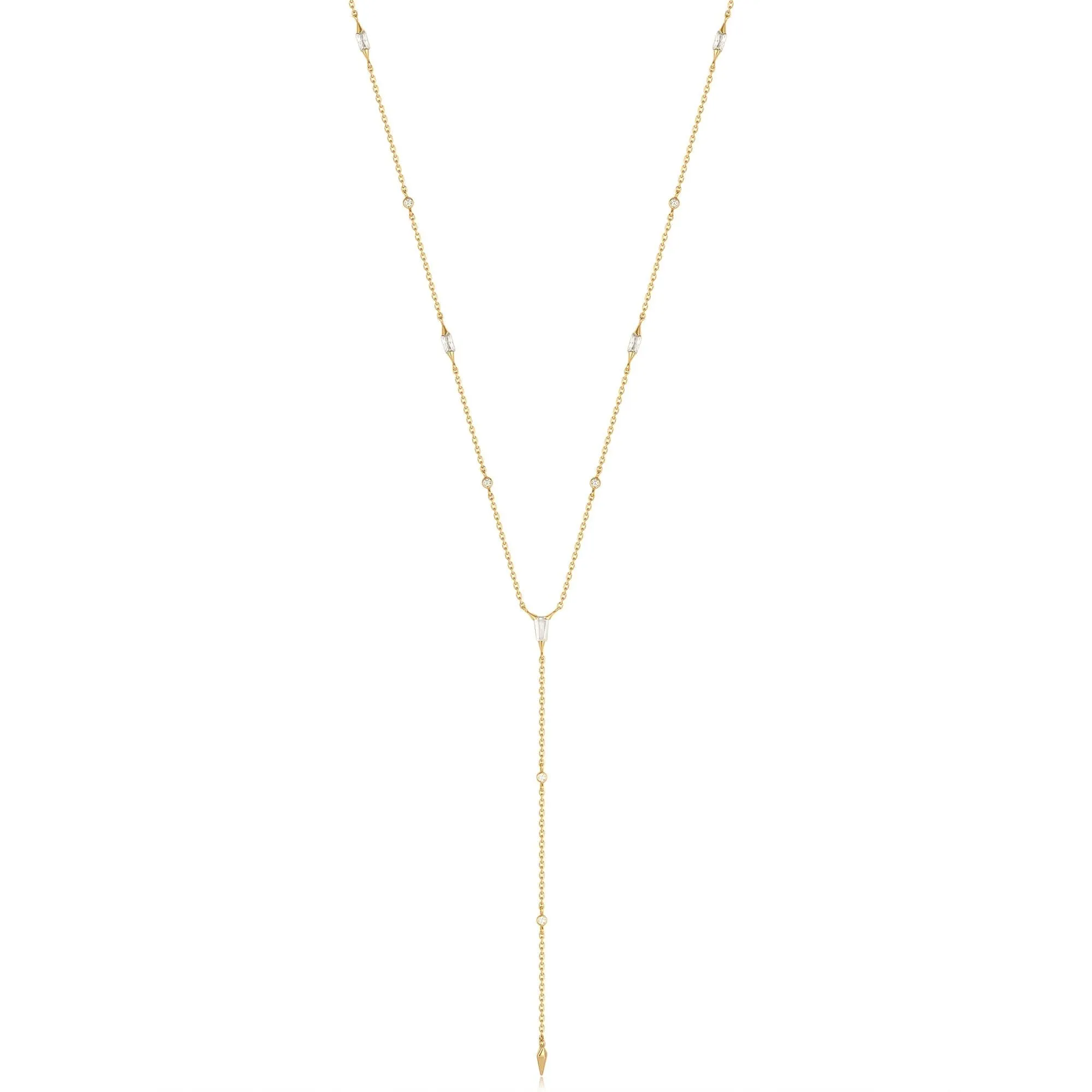 Collier en Y à paillettes dorées Ania Haie N053-05G Bijoux Ania Haie