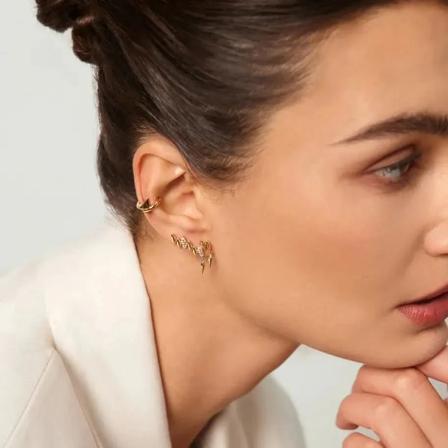 Boucles d'oreilles à clous Ania Haie Gold Spike Climber E051-03G Bijoux Ania Haie