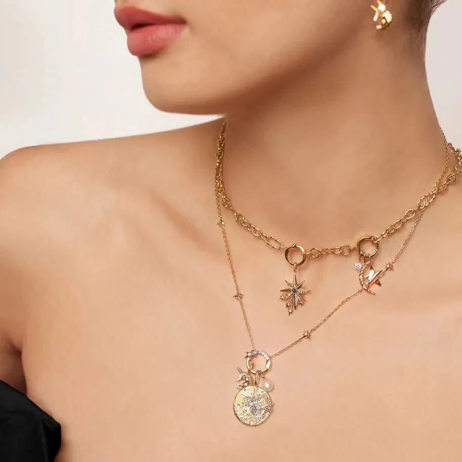 Ania Haie Collier Charme Étoile Dorée avec Chaîne Connecteur N052-04G Bijoux Ania Haie