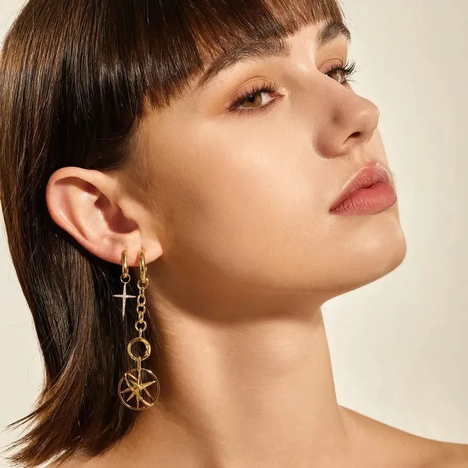 Charme Étoile Dorée Cercle Ania Haie NC048-36G Bijoux Ania Haie