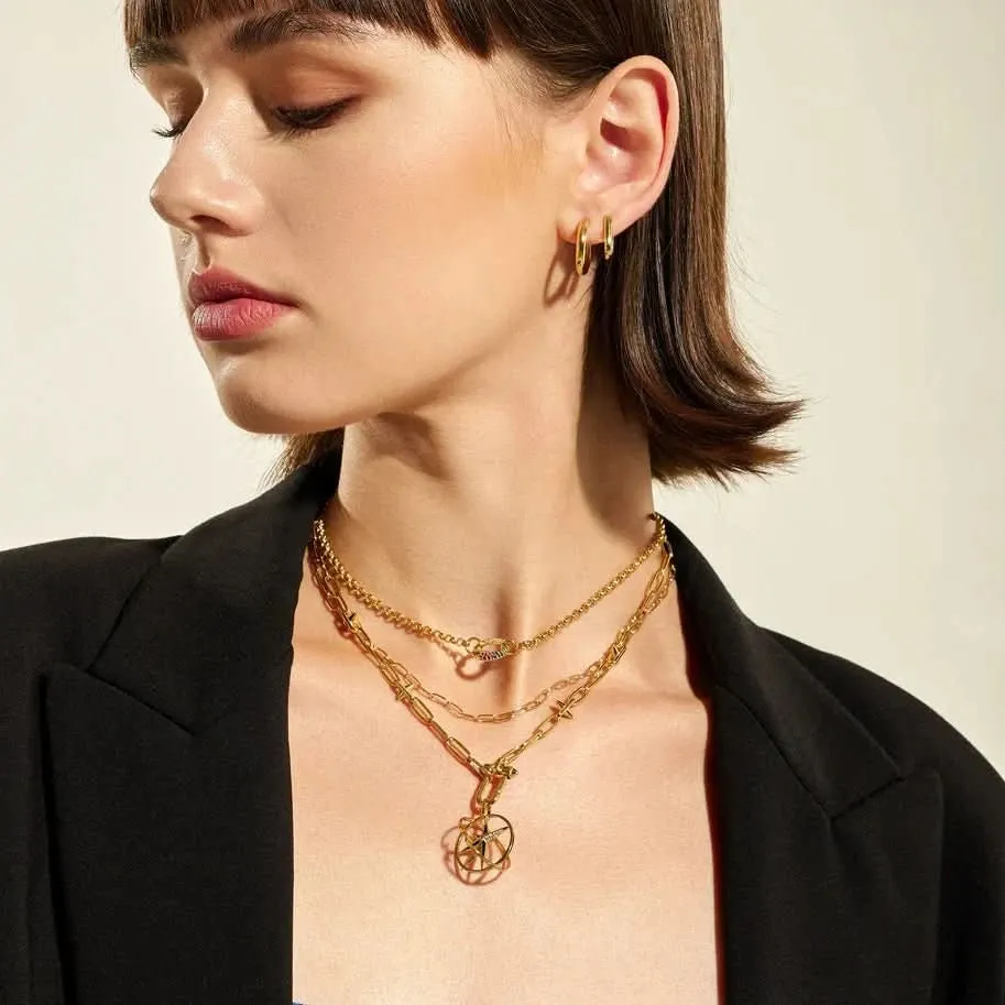 Collier chaîne avec breloque clou or Ania Haie N048-06G Bijoux Ania Haie