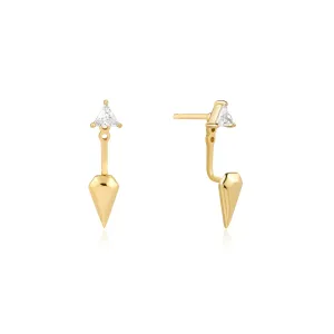 Ania Haie Boucles d'oreilles géométriques à zirconium cubique triangle doré E059-11G Bijoux Ania Haie