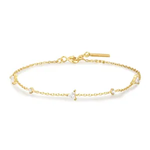 Bracelet station en zircone cubique triangulaire doré Ania Haie B059-03G Bijoux Ania Haie