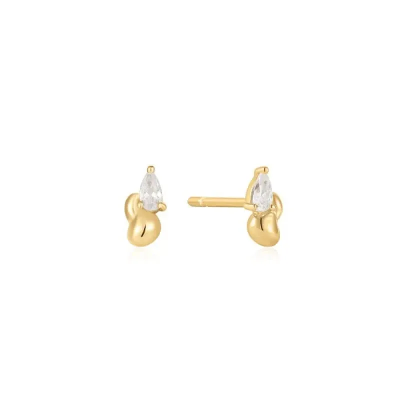 Boucles d'oreilles à clous Vague torsadée or Ania Haie E050-02G Bijoux Ania Haie