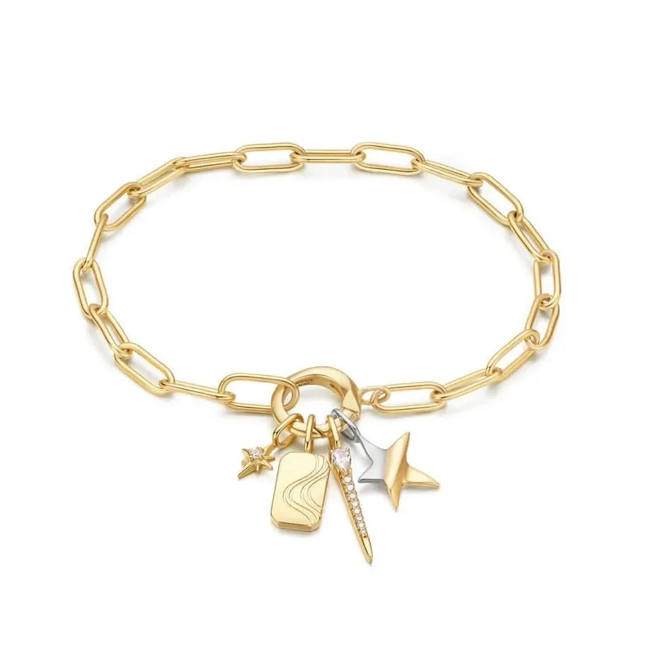 Ania Haie Charme de Vague Dorée Étiquette NC048-09G Bijoux Ania Haie