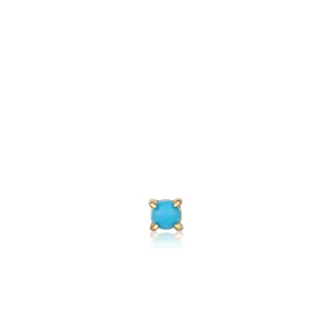Ania Haie Jewellery Édition Oreilles - Barbell à Cabochon Turquoise pour une seule oreille - 2 couleurs