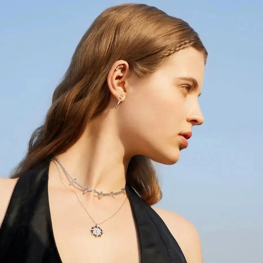 Ania Haie Collier Point Étincelant Chaîne Curb Argent N053-07H Bijoux Ania Haie