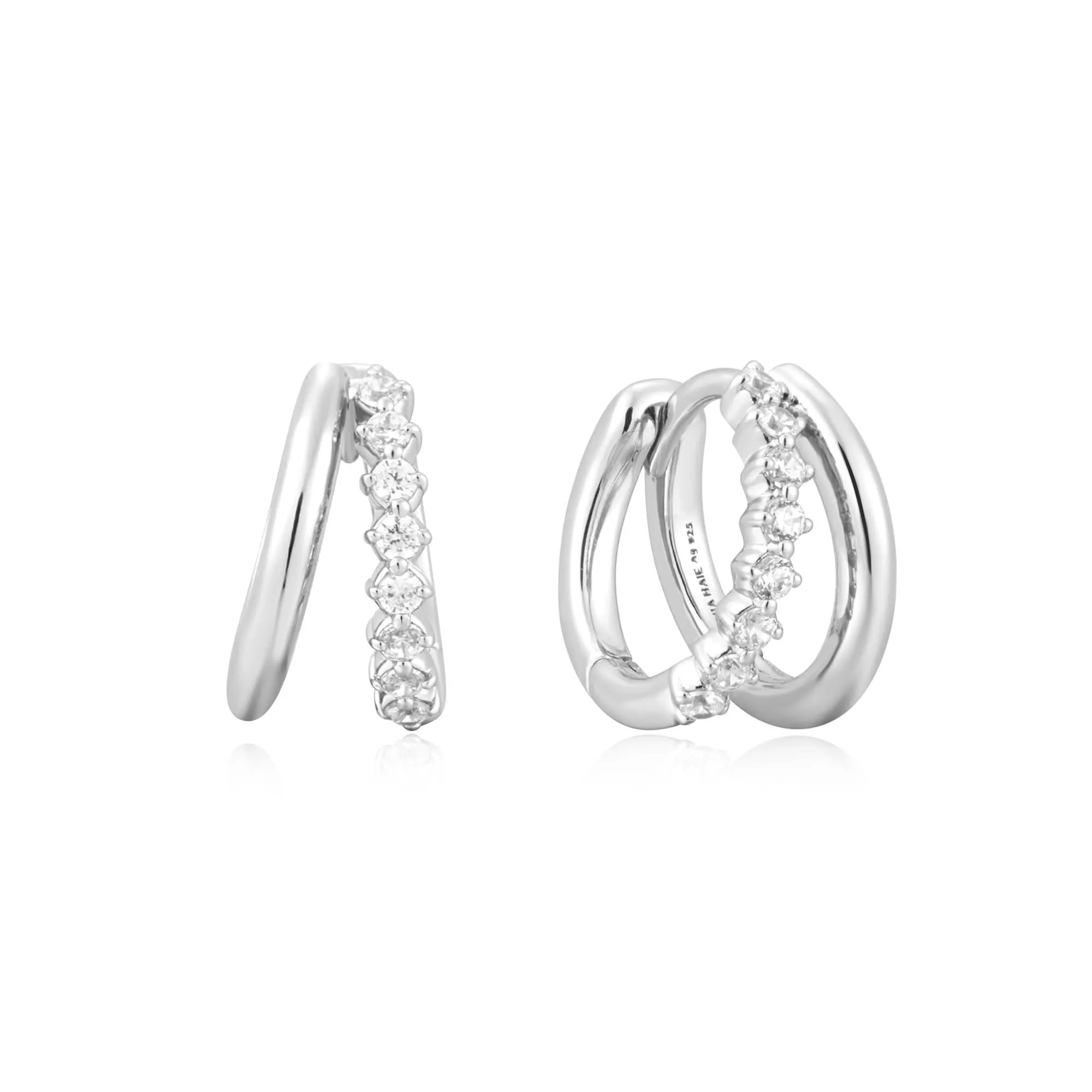 Ania Haie Collier Double Mixte Argenté Huggies E059-15H Bijoux Ania Haie
