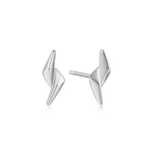Boucles d'oreilles à clous doubles pointes argentées Ania Haie E051-02H Bijoux Ania Haie
