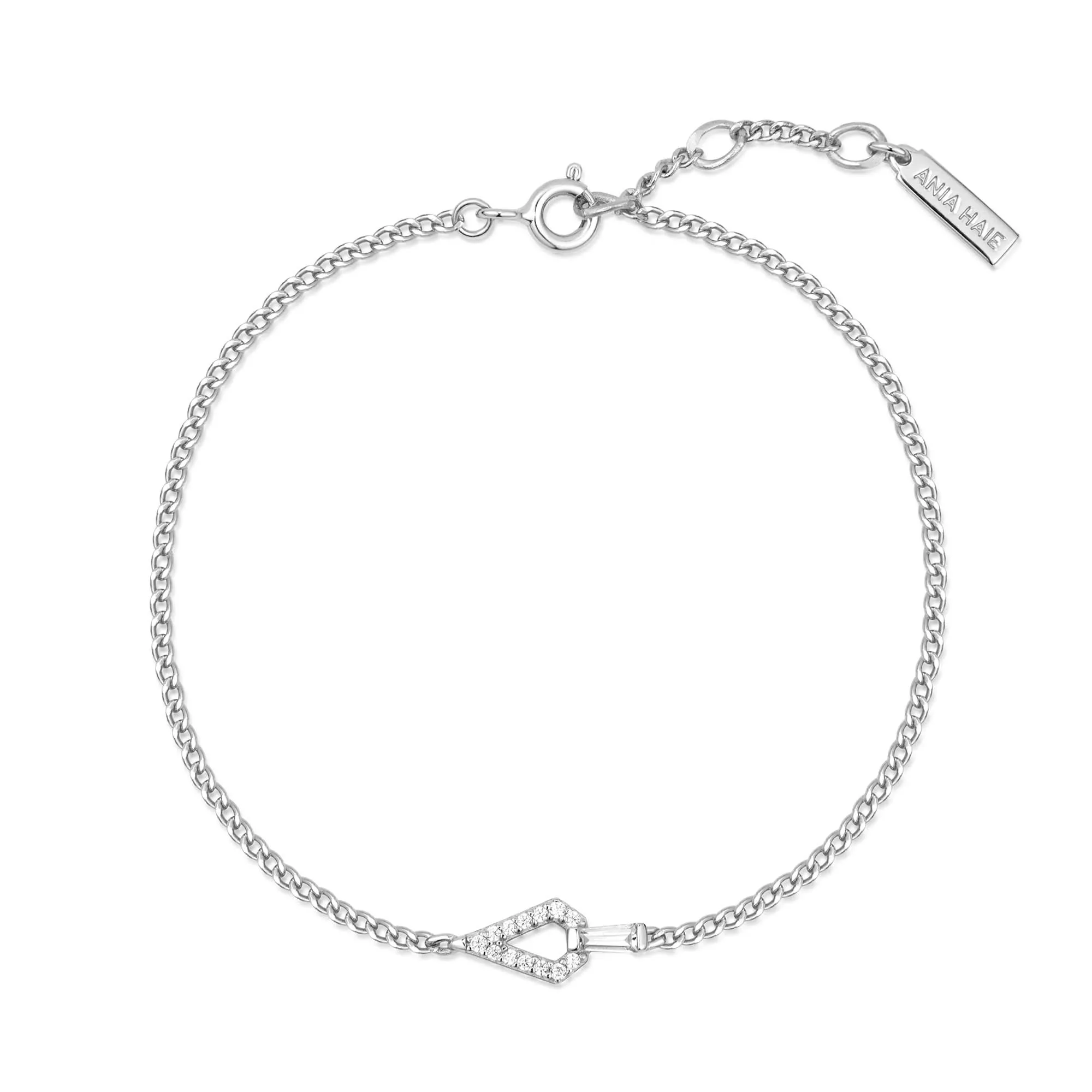 Bracelet en zirconium cubique géométrique argenté Ania Haie B059-02H Bijoux Ania Haie