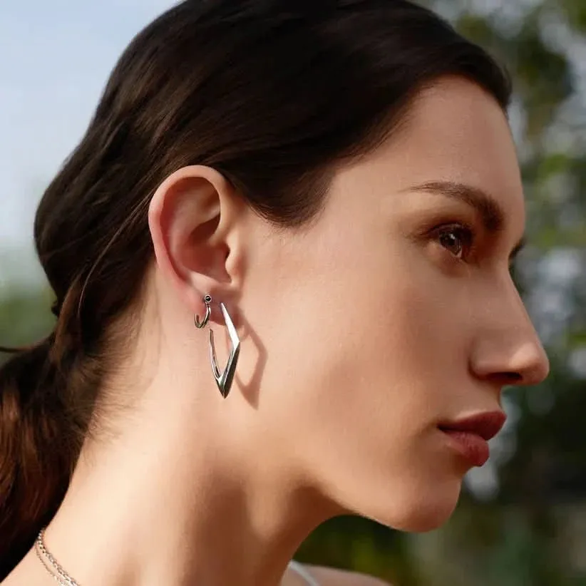 Boucles d'oreilles géométriques argentées Ania Haie E053-08H Bijoux Ania Haie