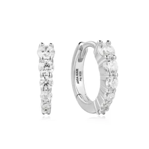 Ania Haie Huggies à dégradé argenté pavé E061-06H Bijoux Ania Haie