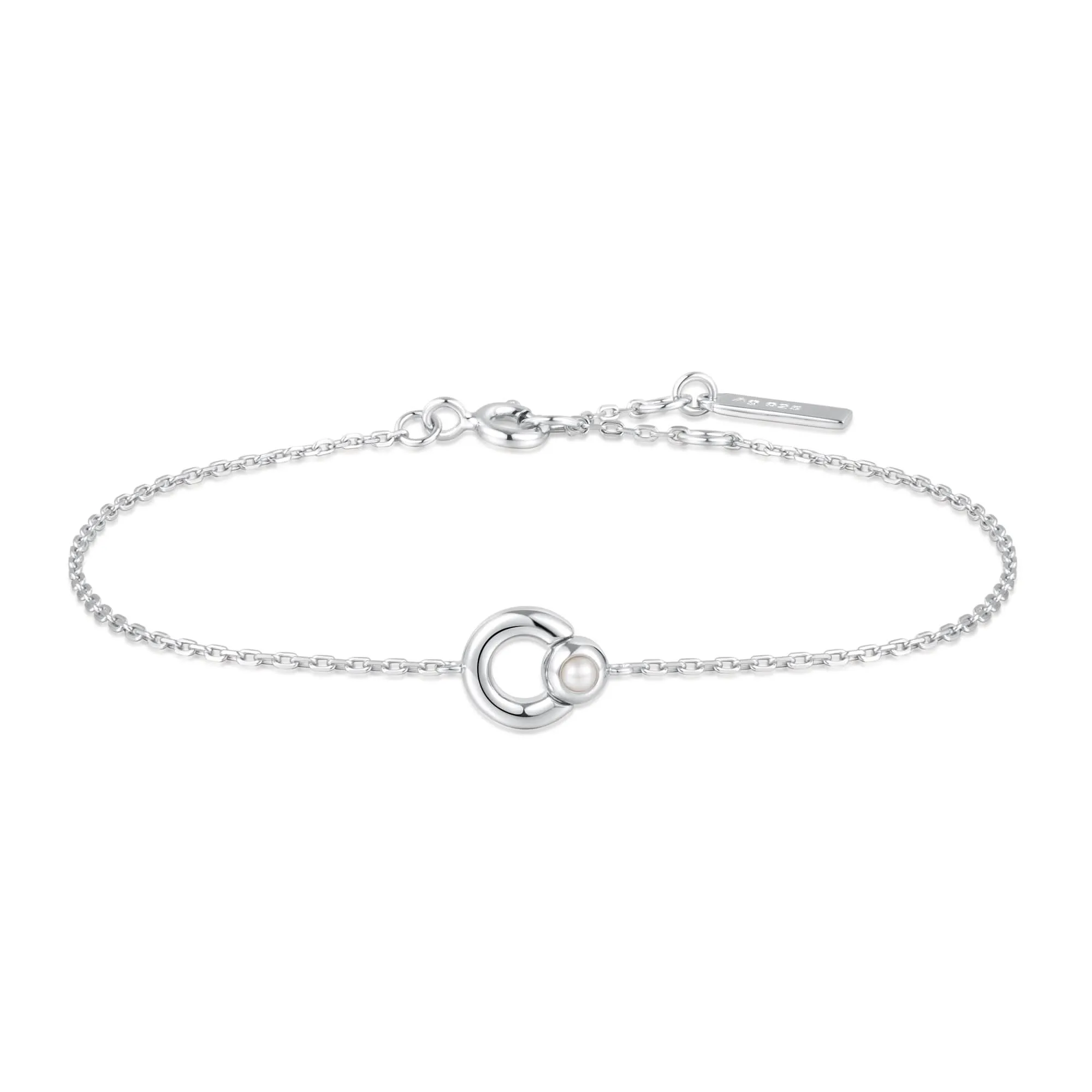Bracelet Ania Haie en perles d'eau douce avec anneaux argentés B058-03H Bijoux Ania Haie
