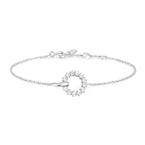 Bracelet Pavé de Cercles Entrelacés en Argent Ania Haie B056-01H Bijoux Ania Haie