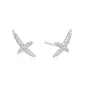Ania Haie Boucles d'oreilles à clous Silver Kiss Pavé E057-02H Bijoux Ania Haie