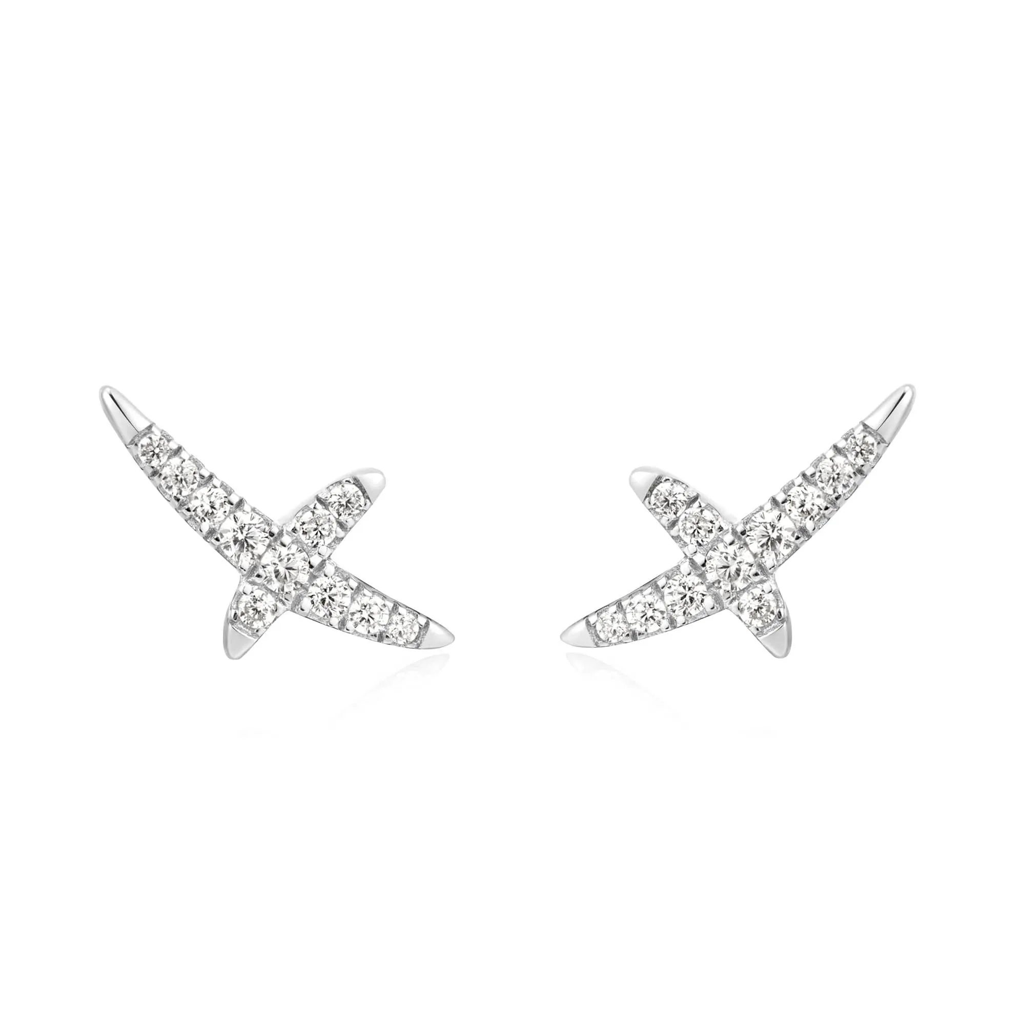 Ania Haie Boucles d'oreilles à clous Silver Kiss Pavé E057-02H Bijoux Ania Haie