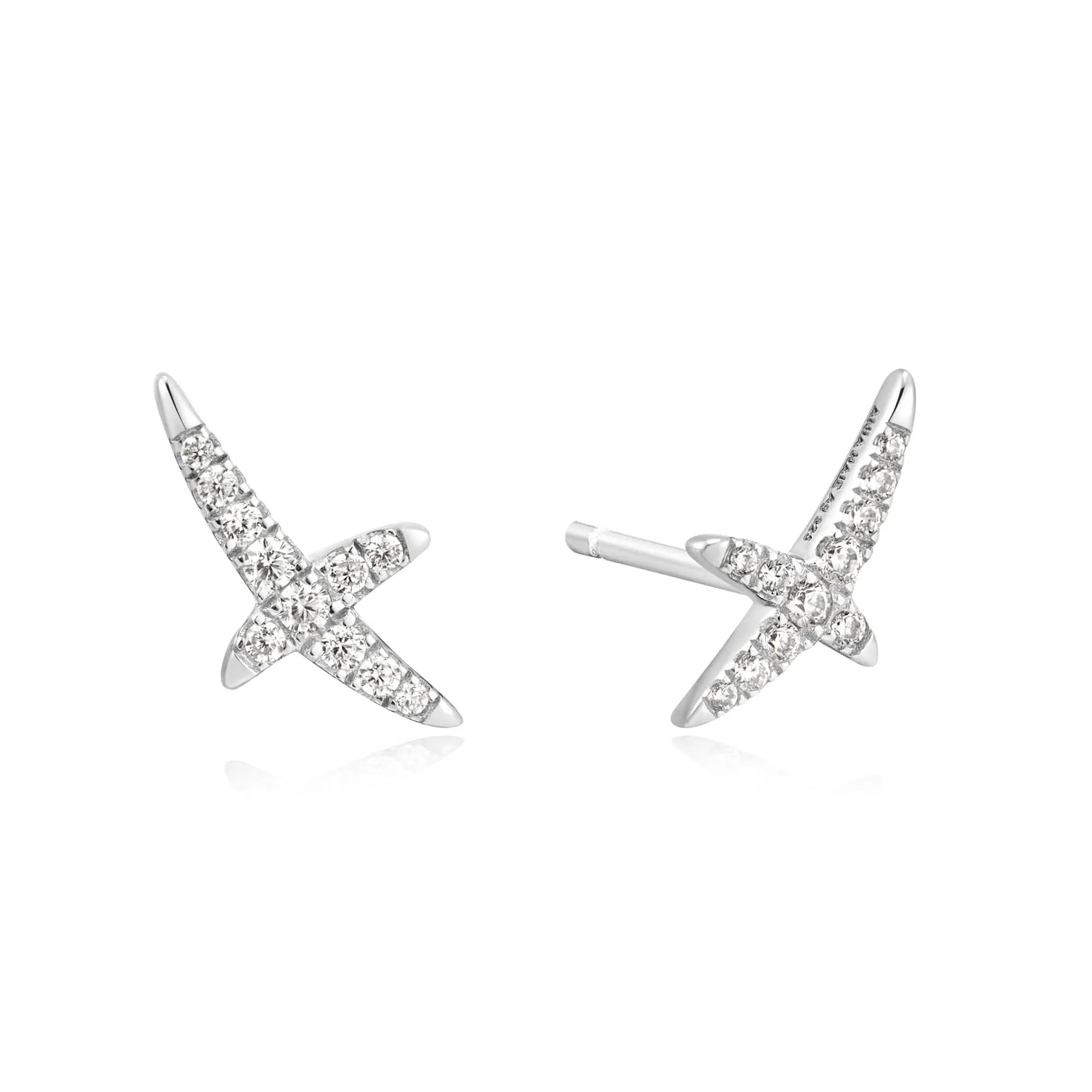 Ania Haie Boucles d'oreilles à clous Silver Kiss Pavé E057-02H Bijoux Ania Haie