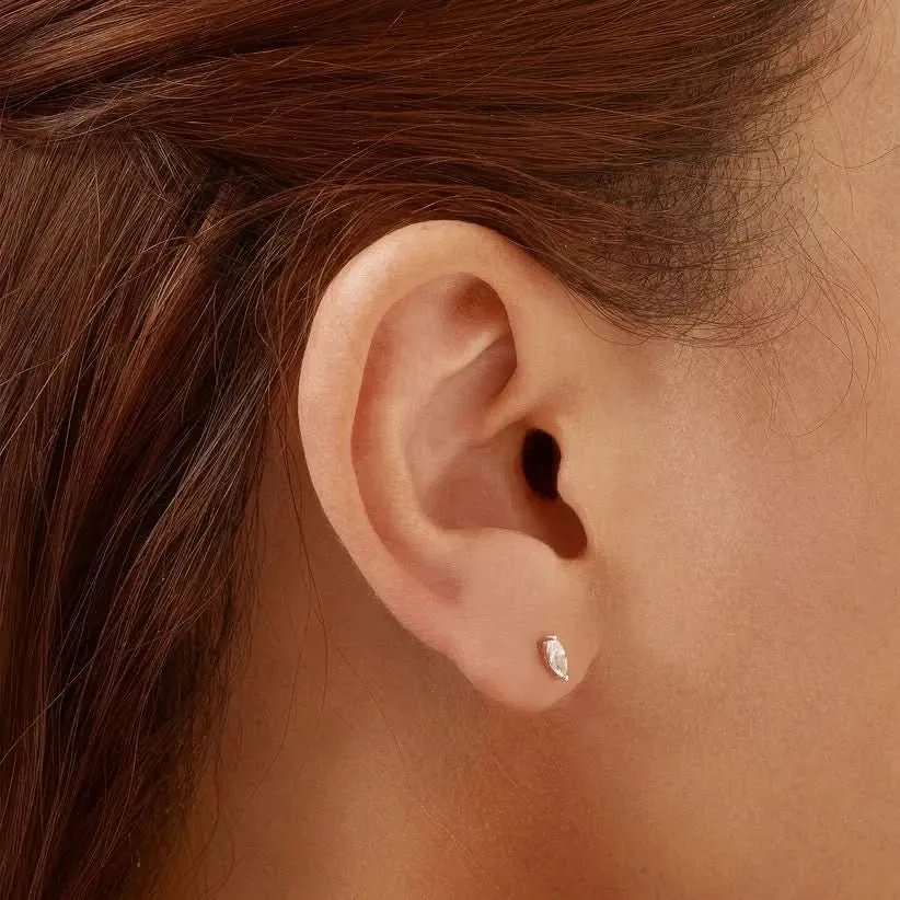 Boucles d'oreilles solitaires marquise en argent Ania Haie E059-02H Bijoux Ania Haie