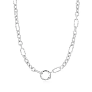 Ania Haie Collier Charme Chaîne à Maillons Mélangés Argenté Connecteur N048-03H Bijoux Ania Haie