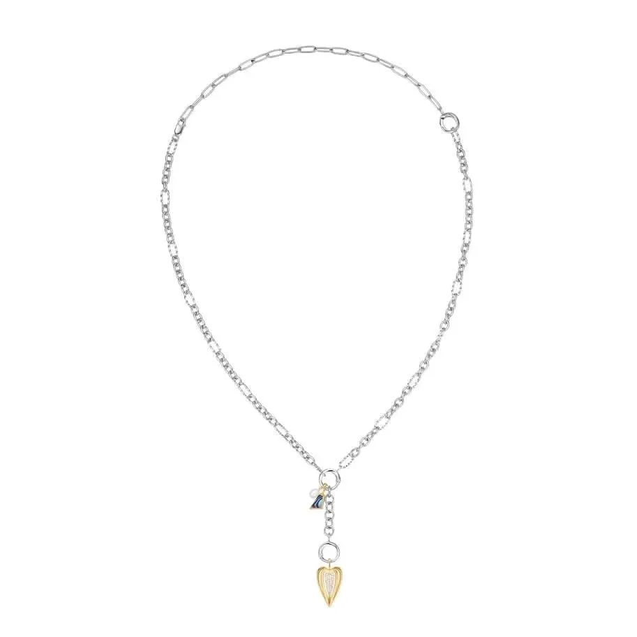 Ania Haie Collier Charme Chaîne à Maillons Mélangés Argenté Connecteur N048-03H Bijoux Ania Haie