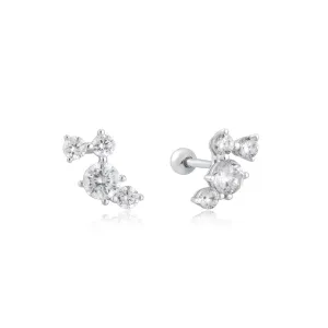 Boucles d'oreilles Barbell Pavé Argenté Climber Ania Haie E058-01H Bijoux Ania Haie