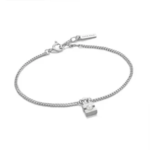 Bracelet cadenas perle argentée Ania Haie B054-01H Bijoux Ania Haie