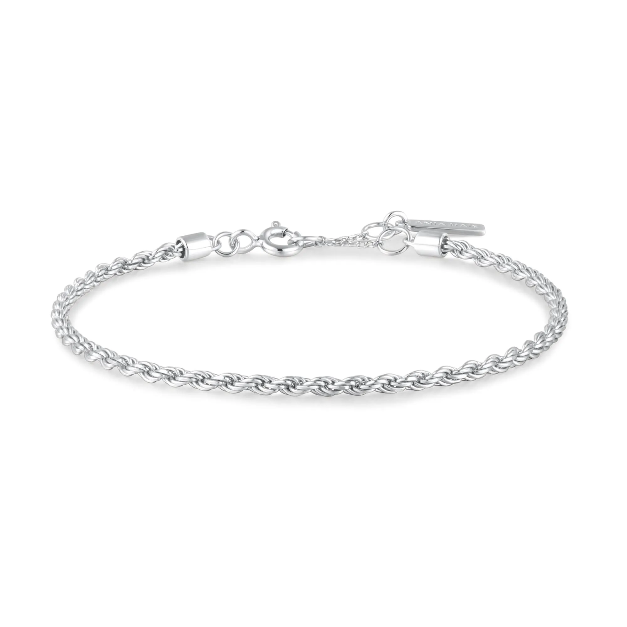 Bracelet Ania Haie torsadé en corde argentée B058-04H Bijoux Ania Haie