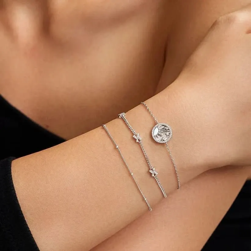 Bracelet Ania Haie Étoiles et Soleil Brillant Argenté B059-04H Bijoux Ania Haie