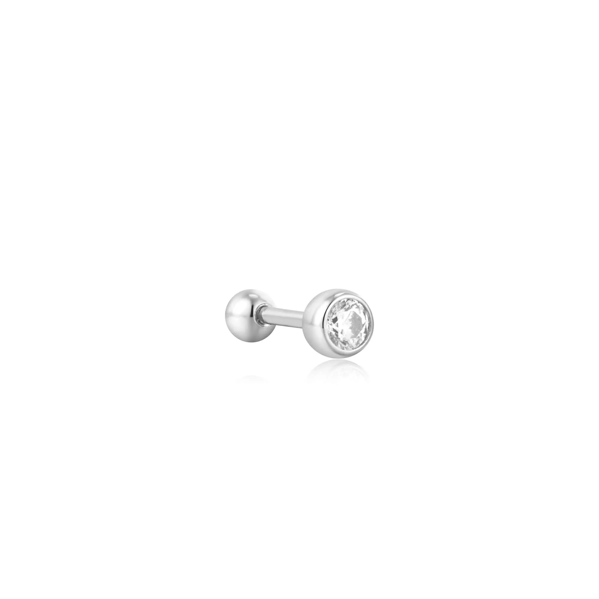 Ania Haie Barbell en Argent Solitaire avec Zirconium Cubique E059-01H Bijoux Ania Haie