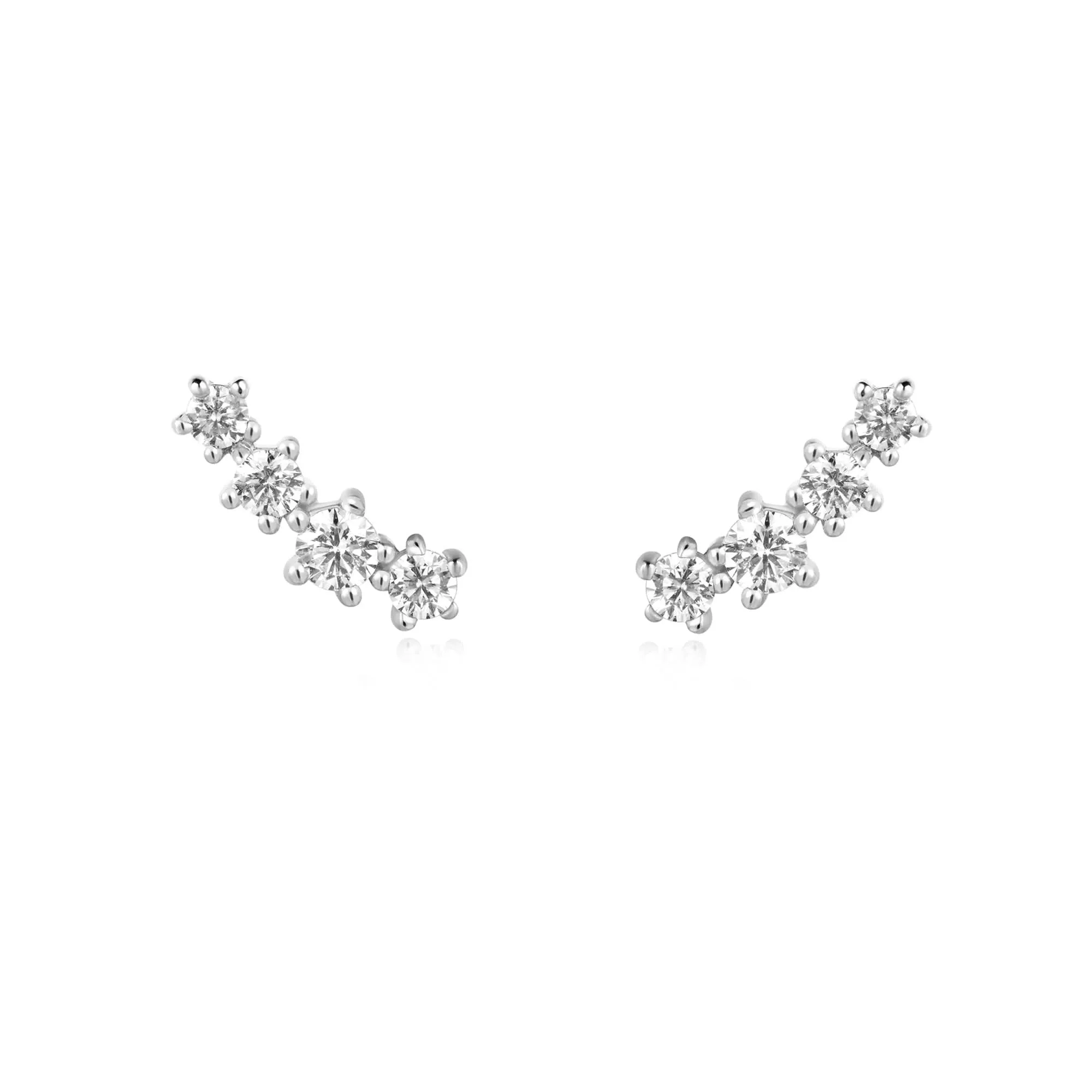Boucles d'oreilles Ania Haie Silver Sparkle Climber Studs E056-02H Bijoux Ania Haie