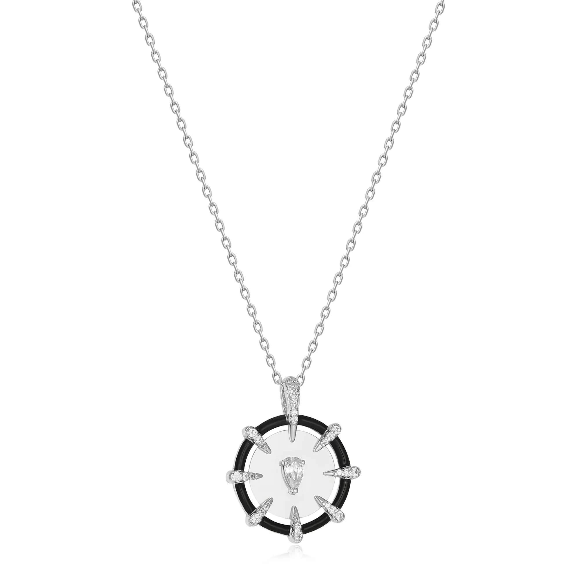 Collier médaillon point étincelant argenté Ania Haie N053-08H Bijoux Ania Haie