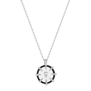 Collier médaillon point étincelant argenté Ania Haie N053-08H Bijoux Ania Haie