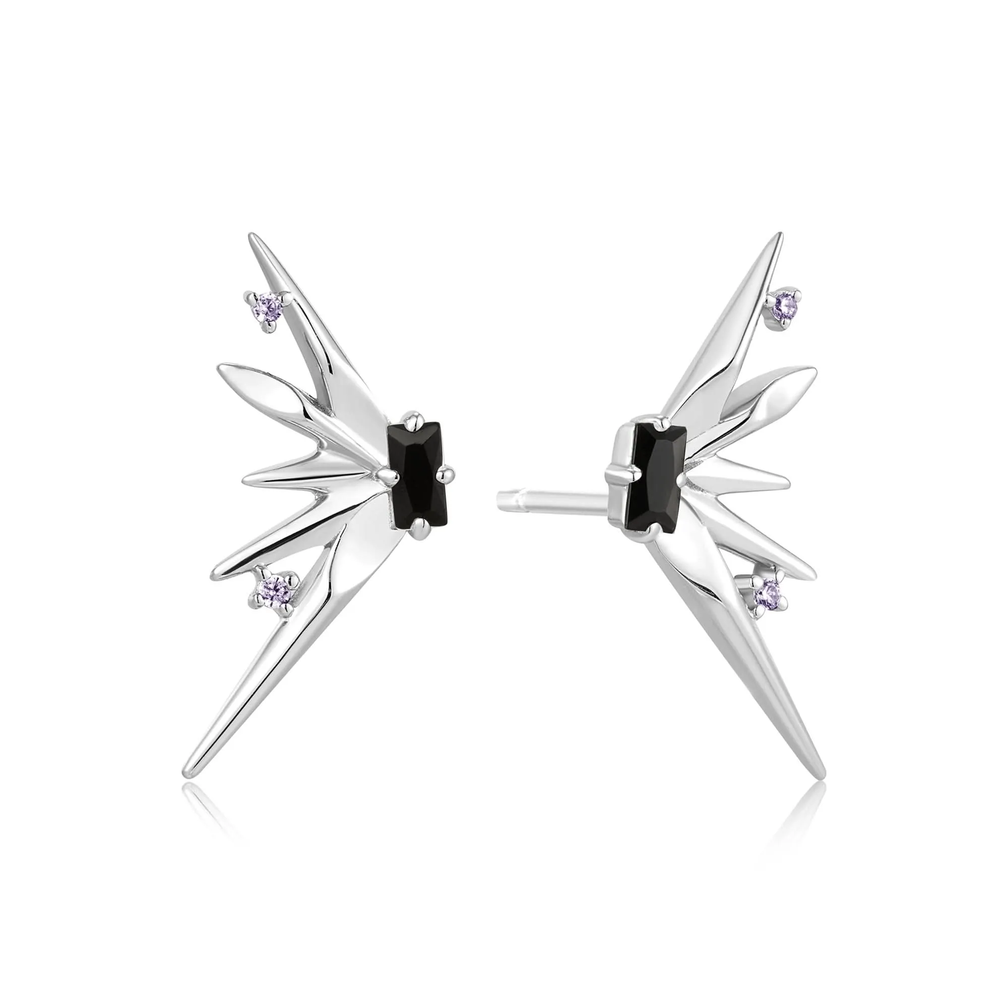 Boucles d'oreilles à clous à déclaration argentée Ania Haie E053-05H Bijoux Ania Haie