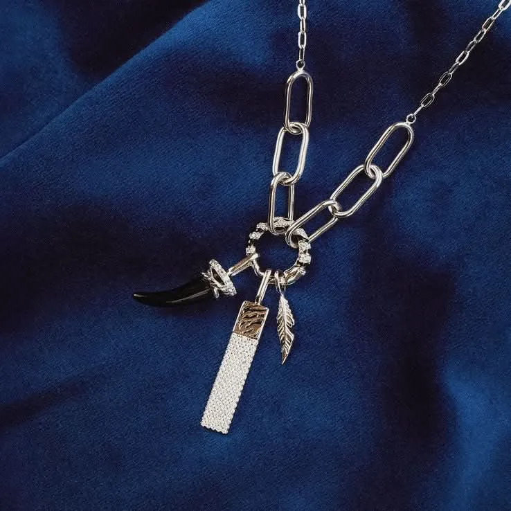 Ania Haie Collier Connecteur Charme Chaîne Tigre Argenté N052-03H Bijoux Ania Haie