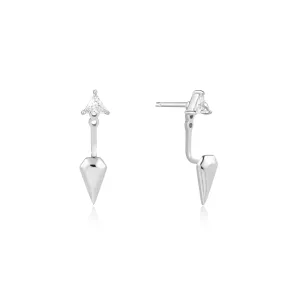 Ania Haie Boucles d'oreilles à embouts géométriques en zirconium cubique triangle argenté E059-11H Bijoux Ania Haie