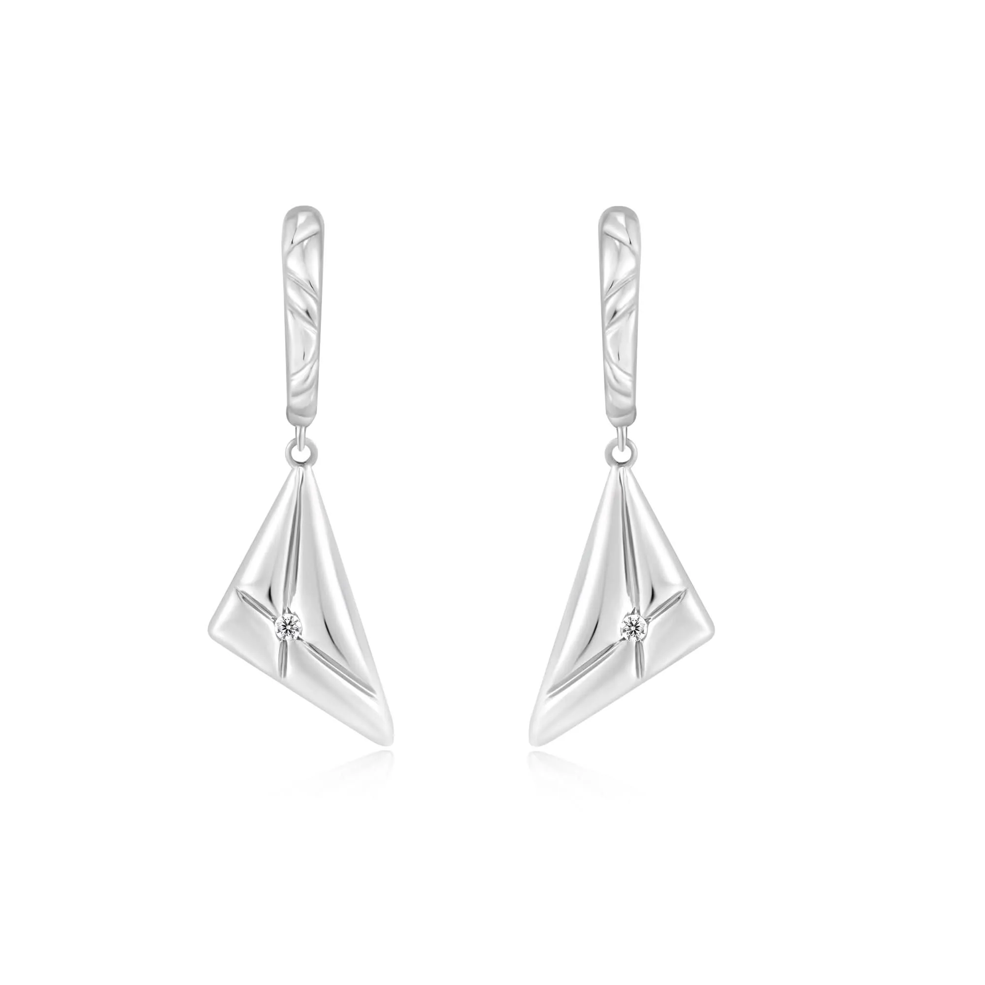 Ania Haie Triangle d'Argent Bisou Goutte Câlin Huggies E059-19H Bijoux Ania Haie