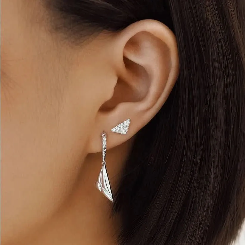 Ania Haie Triangle d'Argent Bisou Goutte Câlin Huggies E059-19H Bijoux Ania Haie