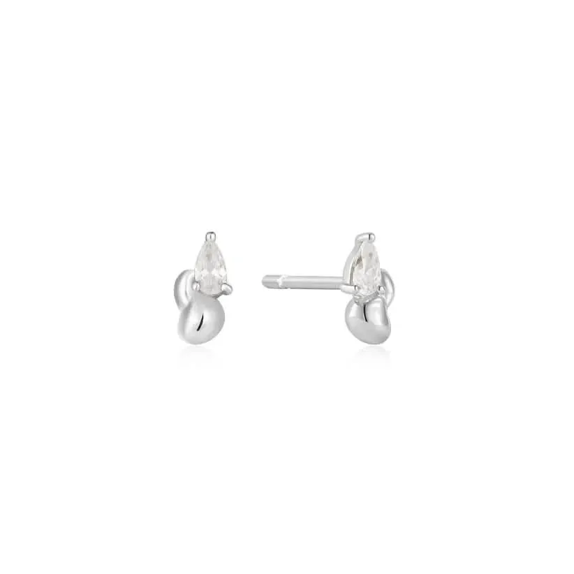 Boucles d'oreilles à clous Vague torsadée argentée Ania Haie E050-02H Bijoux Ania Haie