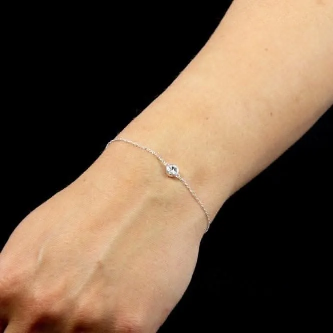 Bracelet en pierre de naissance d'avril avec cristal Swarovski B5287 Beginnings Jewellery