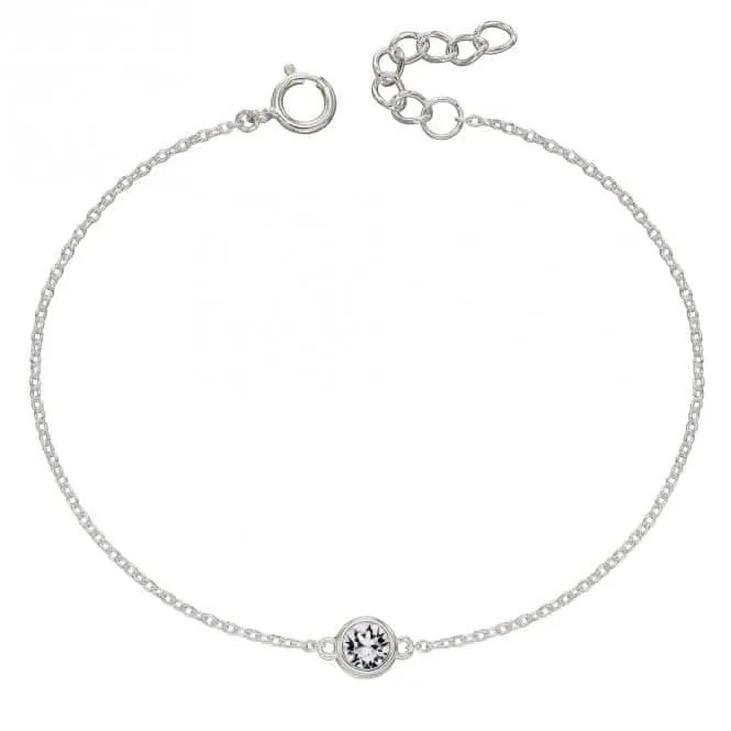 Bracelet en pierre de naissance d'avril avec cristal Swarovski B5287 Beginnings Jewellery