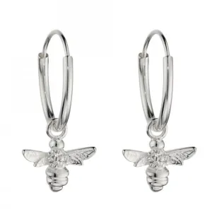 Boucles d'oreilles cercles assemblées abeille E5990C Bijoux Beginnings