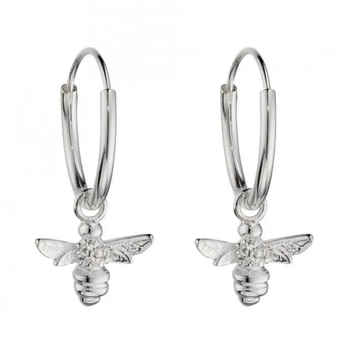 Boucles d'oreilles cercles assemblées abeille E5990C Bijoux Beginnings