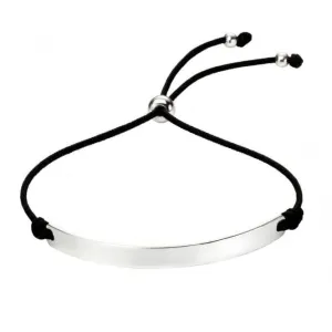 Bracelet Barre d'Identité en Argent 925 Beginnings avec Fermeture à Cordon Réglable - Bijouterie Beginnings