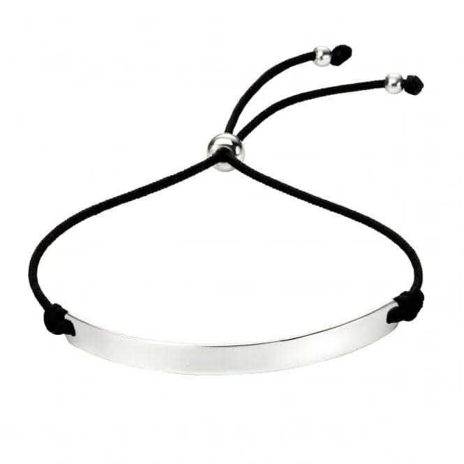 Bracelet Barre d'Identité en Argent 925 Beginnings avec Fermeture à Cordon Réglable - Bijouterie Beginnings