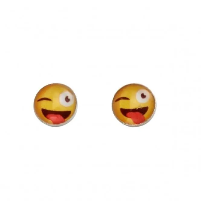 Boucles d'oreilles à clous Emoji Visage Yeux en Argent Sterling A2001Y - Débuts Bijoux