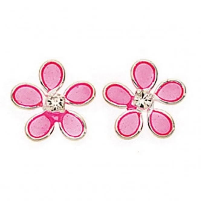 Boucles d'oreilles florales en résine A768P en argent sterling Beginnings Jewellery