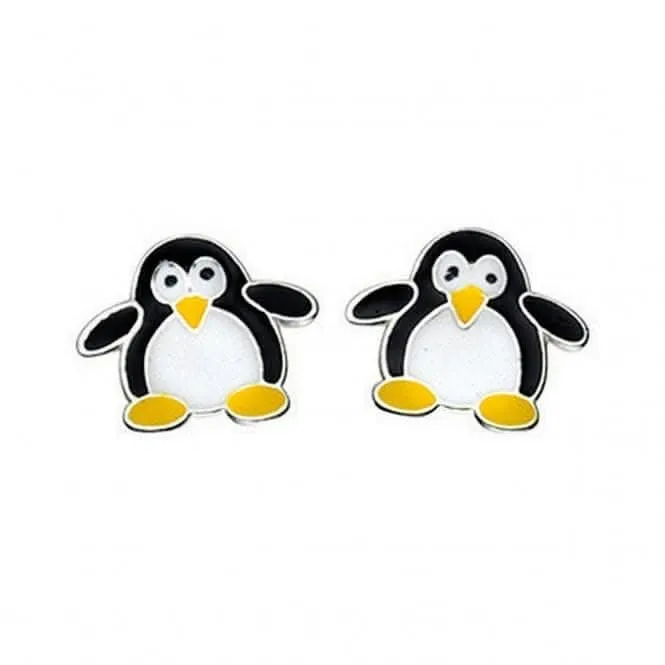 Boucles d'oreilles à clous Pingouin en argent sterling A854 - Débuts Bijoux