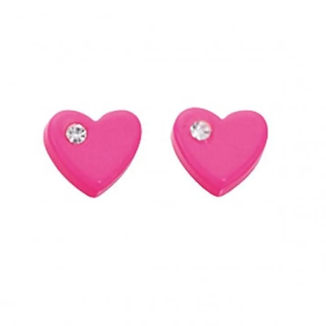 Boucles d'oreilles à clous en forme de cœur en argent sterling A873P - Débuts Bijoux