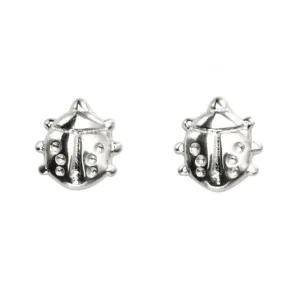 Boucles d'oreilles à clous Coccinelle en argent sterling A962 - Débuts Bijoux